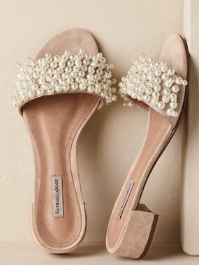 BHLDN Mira Pearl Slides – EU 39 (US 8.5) – Discontinued